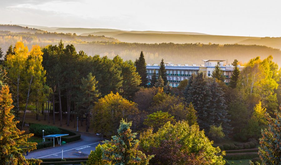 Вид сверху на корпус санатория Пикет город Кисловодск - фотография